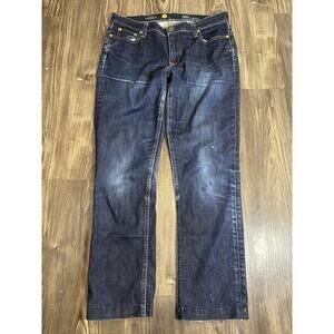 J Crew Jeans Womens 30x27‎ Blue Matchstick Skinny Mid Rise Dark Wash (Custom)